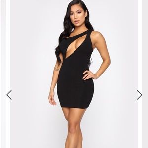 Fashion Nova Cut Me In One Shoulder Mini Dress